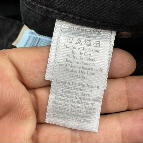 Everlane Women’s NWT Black Minimalist The Original Cheeky Jean W31-32/L26 Crop - Picture 8 of 13
